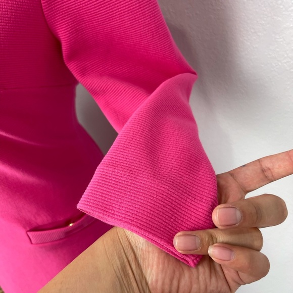 LILLY PULITZER Hot Pink Fuscia Bubble Gum Mid Sleeve casual Pocket Dress - Picture 3 of 8